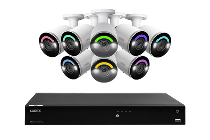 Lorex Fusion Series 4K 16 Camera Capable (Wired or Fusion Wi-Fi) 4TB Wired NVR System with Wired 4K IP Bullet Cameras