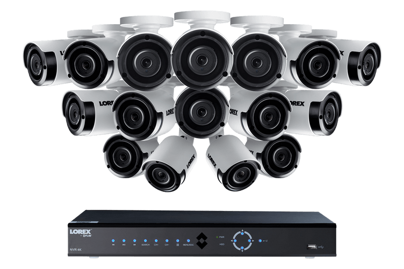 4K Ultra HD IP NVR system with sixteen 2K 4MP IP cameras