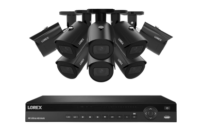 Lorex Fusion Series 4K 16 Camera Capable (Wired or Fusion Wi-Fi) 4TB Wired NVR System with 4MP (2K) A4 IP Bullet Cameras