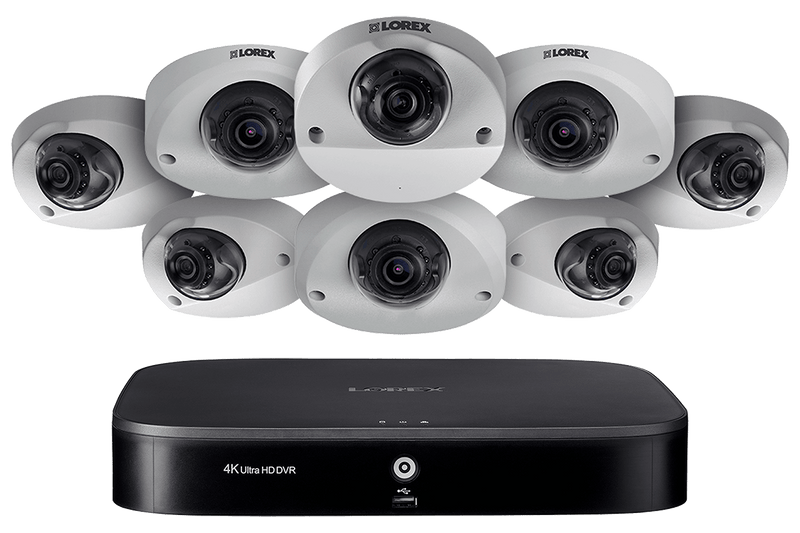 1080p HD Surveillance DVR System with 4K Ultra HD DVR and 8 Audio-Enabled Outdoor Cameras, 90FT Night Vision