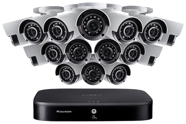 4K Ultra HD 16-Channel Security System with Sixteen 4K (8MP) Cameras, Advanced Motion Detection and Smart Home Voice Control