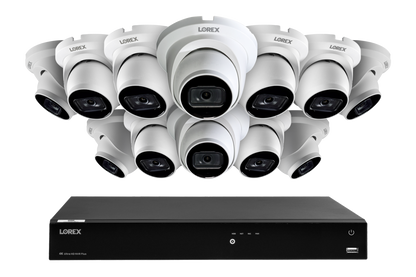 Lorex 4K 16-Camera Capable (Wired + Fusion Wi-Fi) 4TB NVR System with IP Dome Cameras featuring Listen-In Audio - White 12