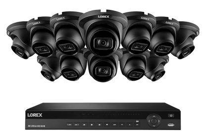 Lorex 4K (16 Camera Capable) 4TB Wired NVR System with Nocturnal 3 Smart IP Dome Cameras with Listen-In Audio and 30FPS - Black 12