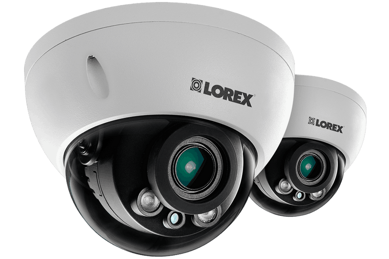 2K Super HD Vandal Proof Outdoor Security Dome Camera with Motorized Optical Varifocal 3x Zoom Lens, 140ft Night Vision (2-Pack)