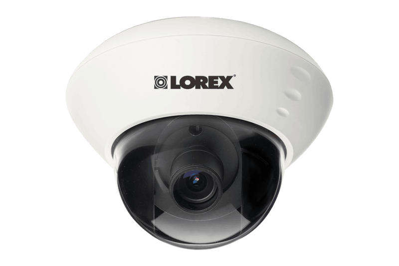 Varifocal dome security camera with low-light viewing