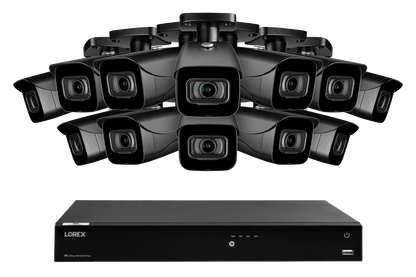 Lorex Fusion 4K (16 Camera Capable) 4TB Wired NVR System with IP Bullet Cameras