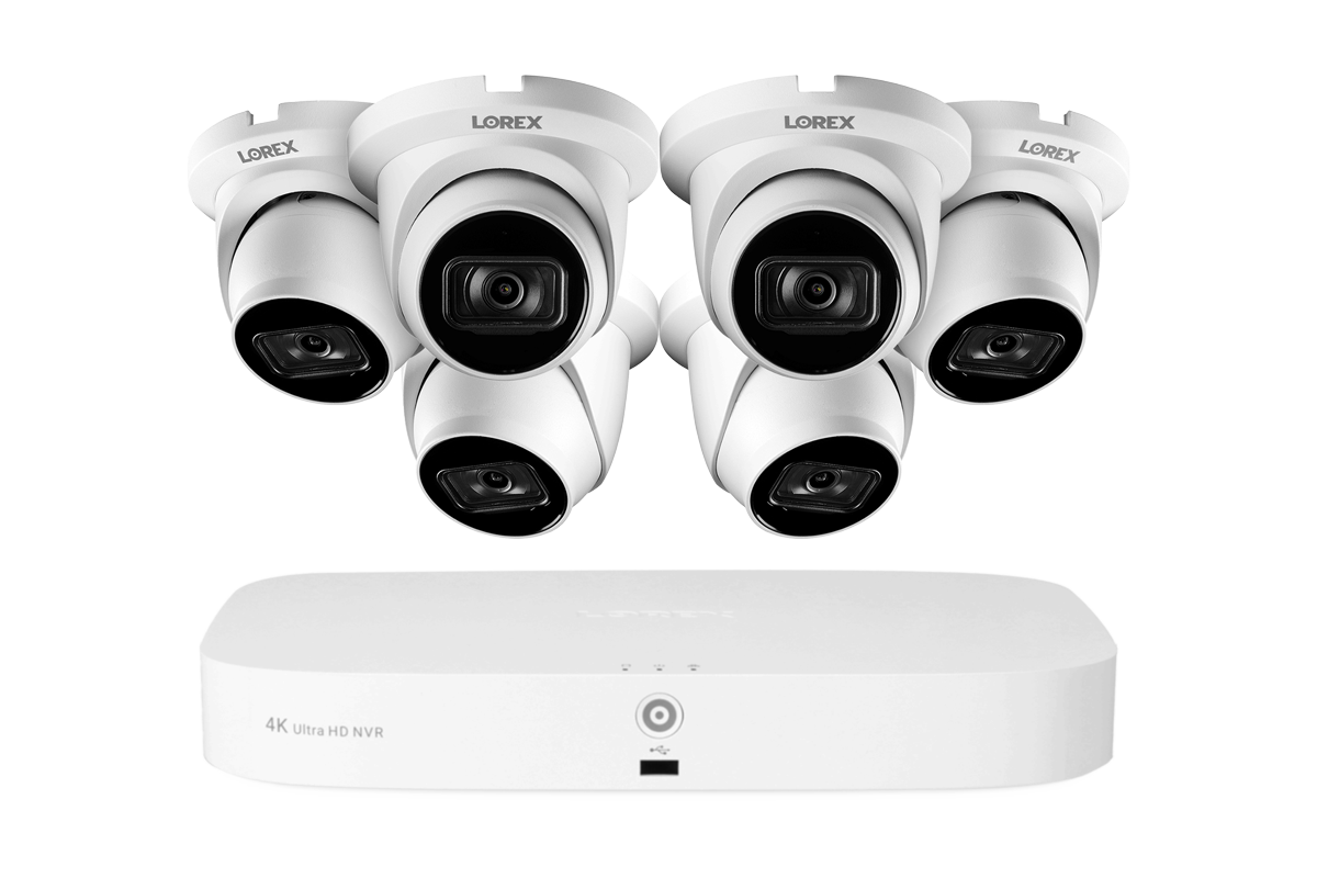 Lorex Fusion 4K 16-Camera Capable (8 Wired + 8 Wi-Fi) 2TB NVR System with IP Dome Cameras featuring Listen-In Audio - White 6