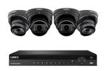 Lorex 4K (16 Camera Capable) 4TB Wired NVR System with Nocturnal 3 Smart IP Dome Cameras with Listen-in Audio and Motorized Varifocal Lenses