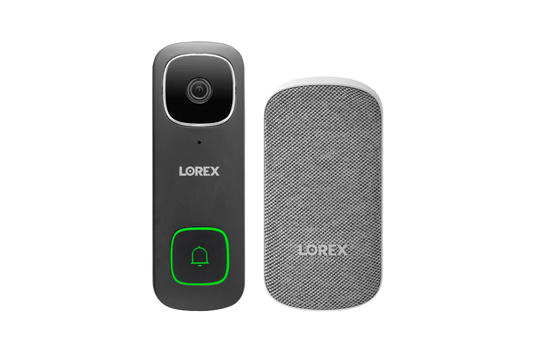 Lorex 2K Wi-Fi Video Doorbell (Wired) with Wi-Fi Chime Kit (32GB)