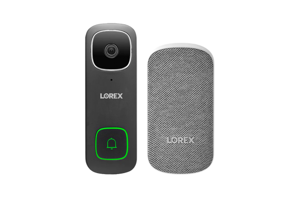 Lorex 2K Wi-Fi Video Doorbell (Wired) with Wi-Fi Chime Kit (32GB)