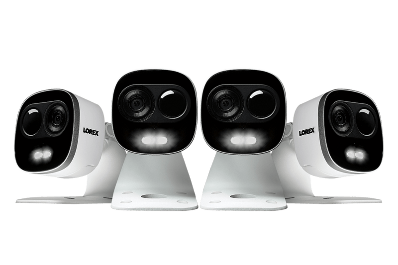 WiFi HD Outdoor Camera with Motion Activated Bright White Light, Two Way Audio, 65FT Night Vision (4-pack)