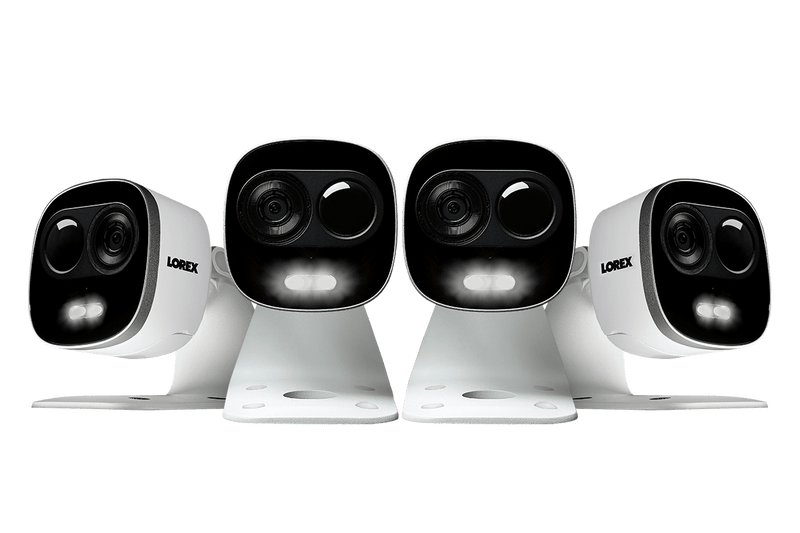 WiFi HD Outdoor Camera with Motion Activated Bright White Light, Two Way Audio, 65FT Night Vision (4-pack)
