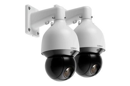 4K Pan-Tilt-Zoom Security Cameras with 25x Optical Zoom and Color Night Vision (2-pack)