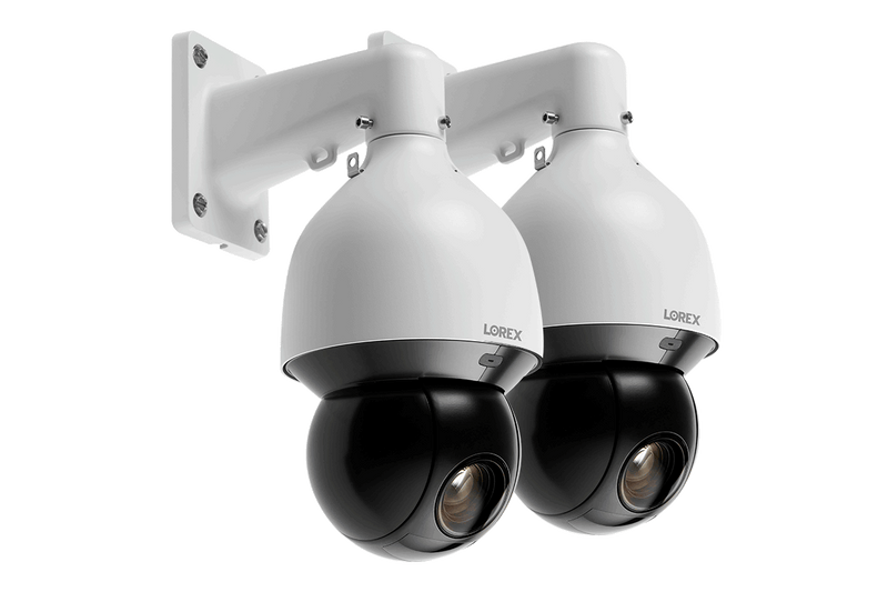4K Pan-Tilt-Zoom Security Cameras with 25x Optical Zoom and Color Night Vision (2-pack)