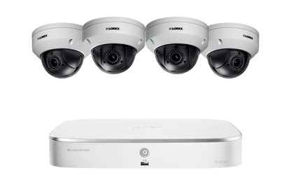 Lorex 4K 16 Camera Capable (8 Wired and 8 Wi-Fi) 2TB NVR System with Four 2K Pan Tilt Zoom IP Cameras