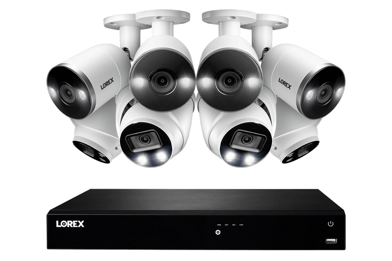 16-Channel 4K Fusion System with Bullet and Dome Smart Deterrence IP Cameras