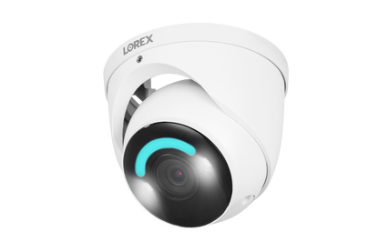 Lorex Fusion 4K 16 Camera Capable (8 Wired and 8 Wi-Fi) 2TB Wired NVR System with Dome Cameras Featuring Smart Security Lighting