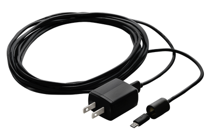 Black Power Adapter for Wire-Free Cameras with Weatherproof Cover - Open Box