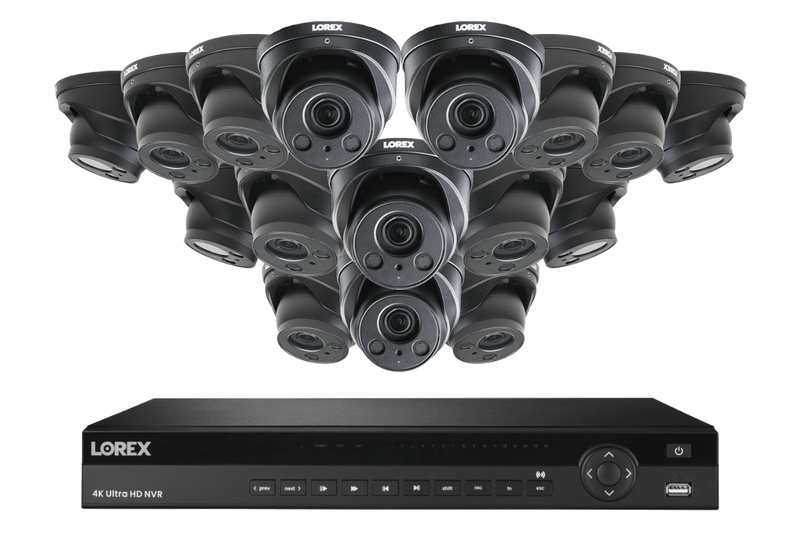 16-Channel 4K NVR System with Sixteen 4K (8MP) Nocturnal IP Varifocal Cameras