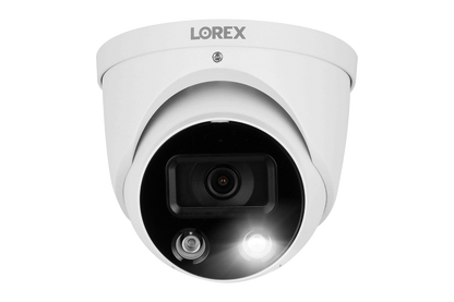Lorex Fusion 4K 16-Channel (8 Wired + 8 Wi-Fi) 2TB NVR System with Dome Cameras Featuring Smart Deterrence and 2-Way Audio