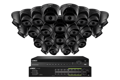 Lorex 4K (32 Camera Capable) 8TB Wired NVR System with Nocturnal 3 Smart IP Dome Cameras Featuring Motorized Varifocal Lens and 30FPS Recording