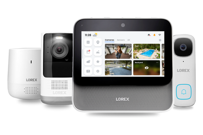 Lorex Smart Home Security Center with 2K Wire-Free Cameras, 2K Doorbell and Range Extender