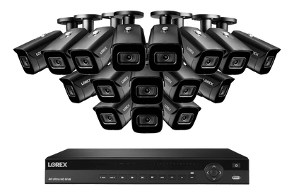 Lorex 4K (16 Camera Capable) 4TB Wired NVR System with Nocturnal 3 Smart IP Bullet Cameras with Listen-In Audio and 30FPS