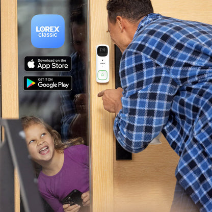 Sonnette vidéo Wi-Fi Lorex 2K (fonctionne sur piles, 32 Go, produit déballé)