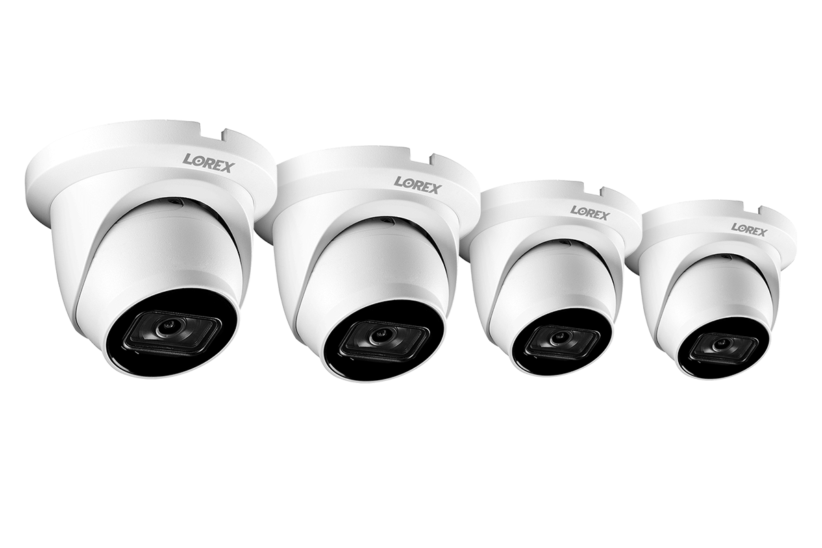 Aurora Series A20 4K IP Wired Dome Security Camera with Listen-In Audio and Smart Motion Detection