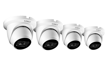 Aurora Series A20 4K IP Wired Dome Security Camera with Listen-In Audio and Smart Motion Detection