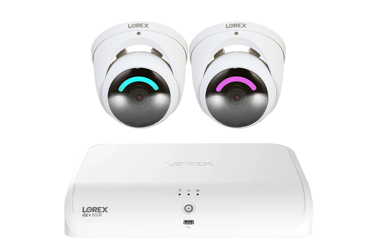 Lorex Fusion Series 4K+ 16 Channel (8 Wired + 8 Fusion Wi-Fi) 2TB Wired System with H16 Wired 4K IP Dome Cameras - White 2