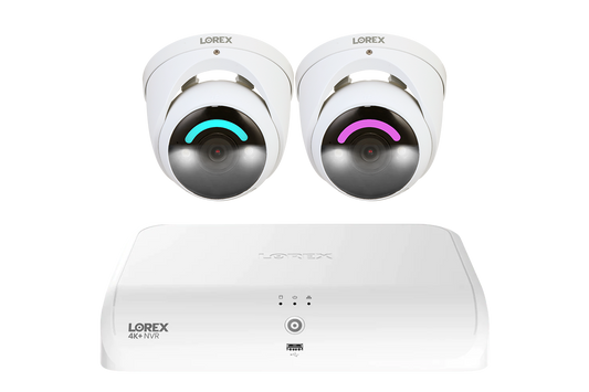 Lorex Fusion Series 4K+ 16 Channel (8 Wired + 8 Fusion Wi-Fi) 2TB Wired System with H16 Wired 4K IP Dome Cameras - White 2