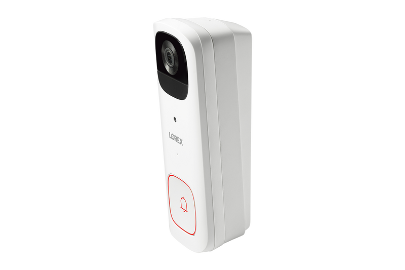 Lorex 2K Wi-Fi Video Doorbell (Battery-Operated) with Wi-Fi Chimebox (32GB)