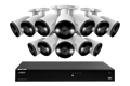 Lorex Fusion Series 4K 16 Camera Capable (Wired or Fusion Wi-Fi) 4TB Wired NVR System with Twelve H13 Bullet Cameras