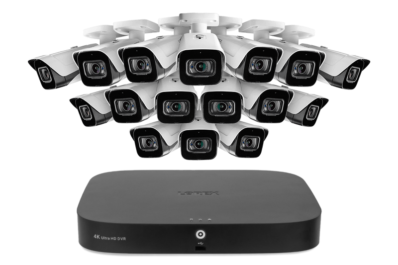 Lorex 4K 16-Channel 3TB Wired DVR System with 16 Outdoor Audio Security Cameras