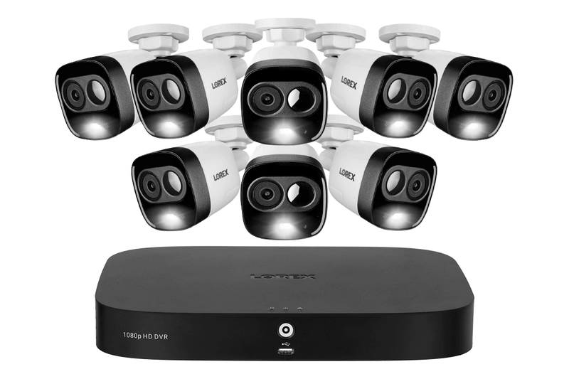 1080p 16-Channel Wired DVR Security System with 8 Active Deterrence Cameras, Smart Motion Detection and Face Recognition