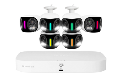 Lorex Fusion NVR with H20 (Halo Series) IP Dual Lens Cameras - 4K 16-Channel 2TB Wired System - White 6