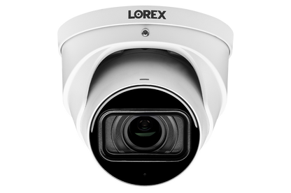 Lorex 4K IP Wired Dome Security Camera with Motorized Varifocal Lens, Real-Time 30FPS Recording and Listen-In Audio