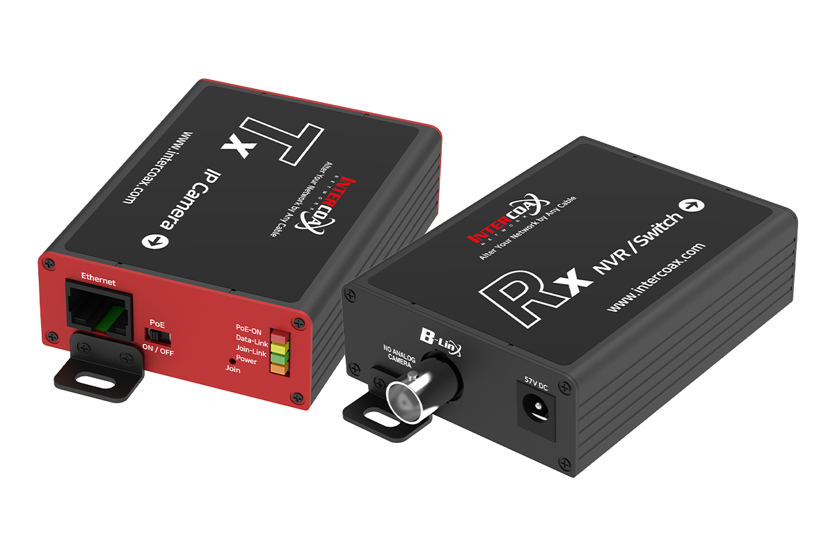 Long Range Ethernet over Coaxial Converter  with POE Extender Capability (4000ft end-to-end)