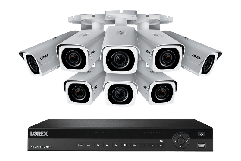 16-Channel NVR System with Eight 4K (8MP) Nocturnal Varifocal Zoom IP Cameras