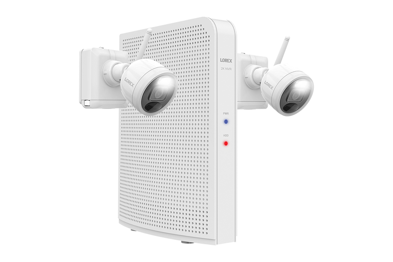 Lorex 2K (8 Camera Capable) 64GB NVR System with Two Outdoor Battery Security Cameras