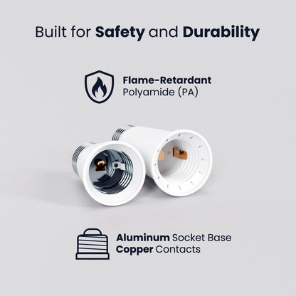 Medium Base Lightbulb Socket Extender (compatible with SL300 Smart Lightbulb Camera)