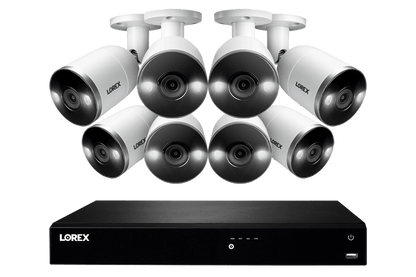 16-Channel 4K Ultra HD Fusion NVR System with 8 Smart Deterrence IP Cameras and 3TB Hard Drive