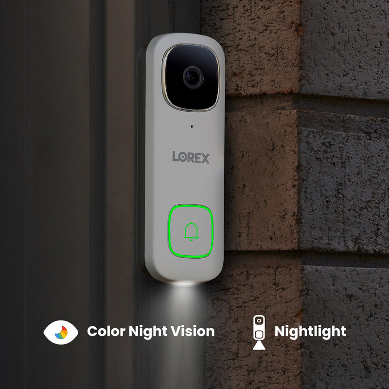 Lorex Wireless Fusion - 4K+ NVR with 2K Wired Doorbell and 4K Smart Security Lighting Wi-Fi 6 Camera