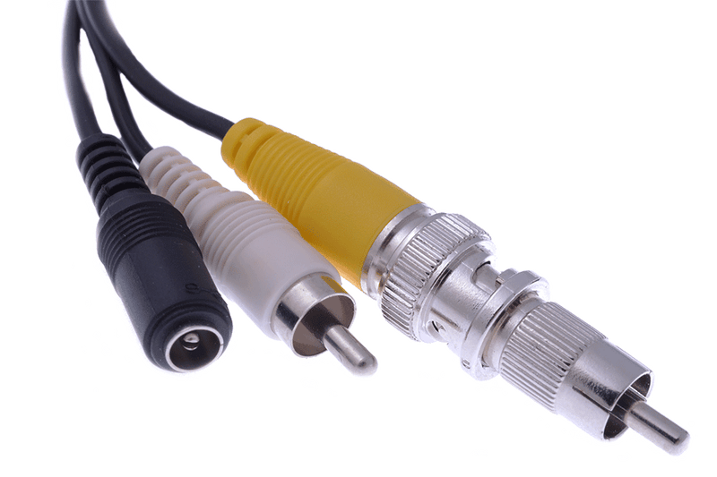 6-PIN-DIN female to RCA or BNC/power converter cable 