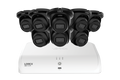 Lorex Fusion Series 4K+ 16 Channel (8 Wired + 8 Fusion Wi-Fi) 2TB Wired System with Eight A4 Wired 2K IP Turret Cameras