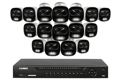 4K Ultra HD IP Camera System with 16 Active Deterrence Security Cameras, 130ft Night Vision