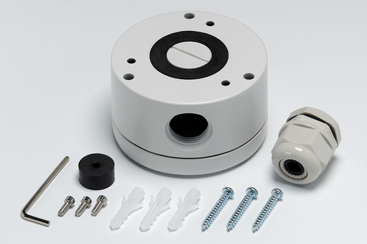 Round Outdoor Junction Box for 3 Screw Base Cameras