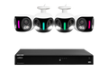 Système NVR filaire Lorex Fusion Series 4K 4 To compatible avec 16 caméras (filaire ou Wi-Fi Fusion) avec caméras IP H20 à double objectif