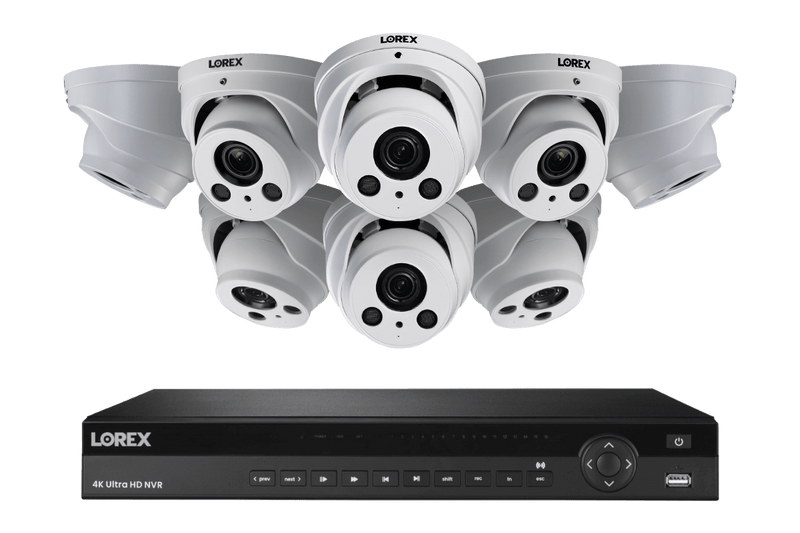 16-Channel NVR System with Eight 4K (8MP) Nocturnal Varifocal Zoom IP Dome Cameras with Listen-In Audio and 250FT Night Vision
